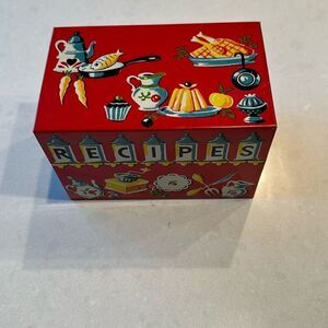 Vintage Red Recipe Box